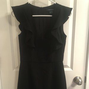 French Connection Whisper Ruffle Minidress, V-Neck
